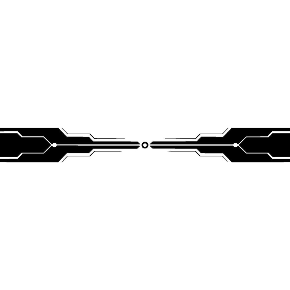 Abstract Tech Lines Black White Circuitry On White Backdrop vector