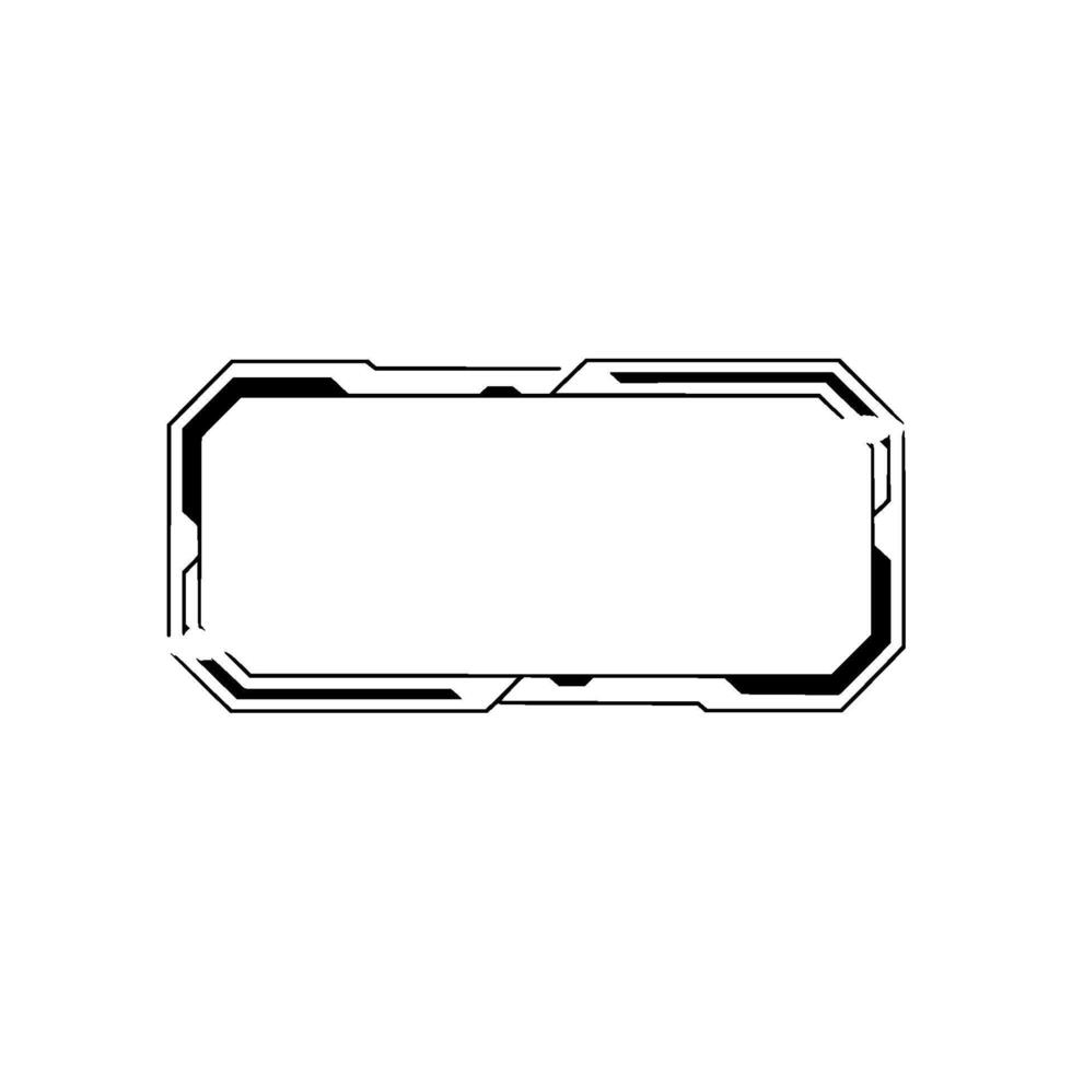 Futuristic Ui Element Modern Tech Frame, Glossy Interface On Gray vector
