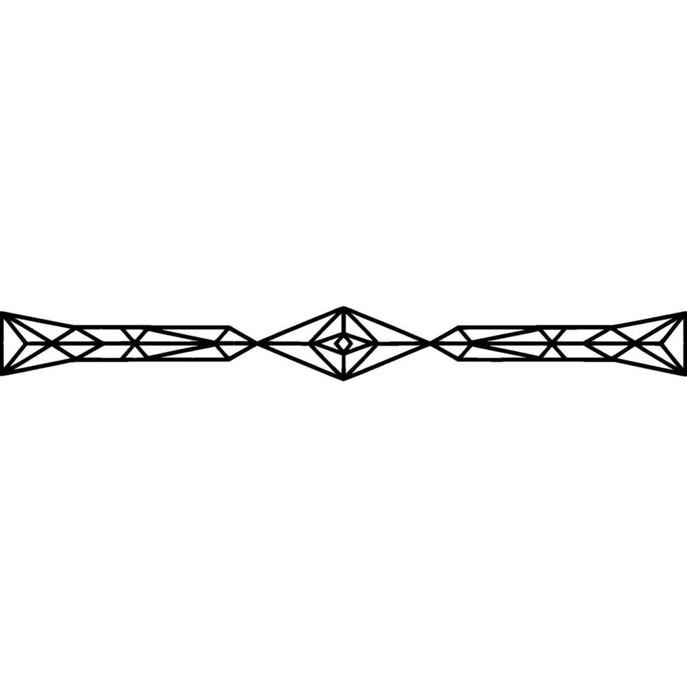 Geometric Black Line Element On White Background vector