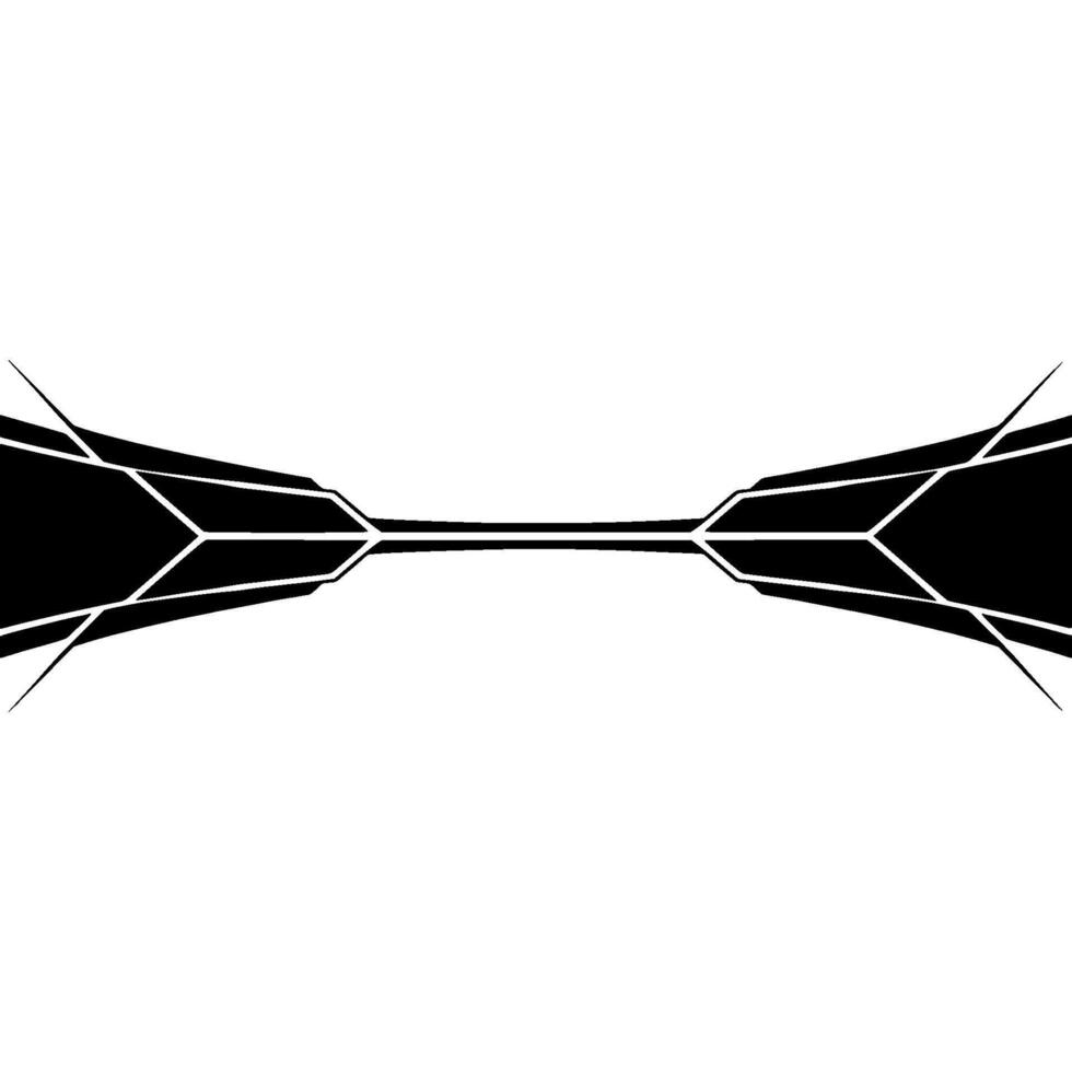 Geometric Abstraction Futuristic Black White Element vector