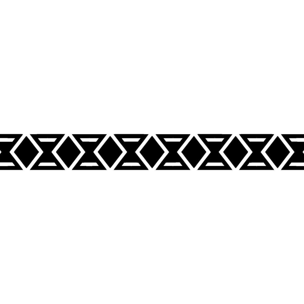 Abstract Geometric Border, Black Diamonds On White Background vector