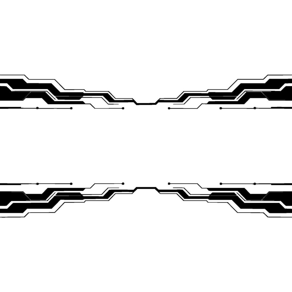 Futuristic Technology Border White Background vector