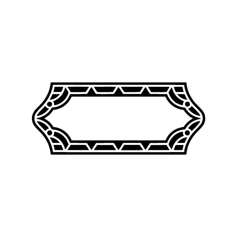 Elegant Black White Decorative Frame Illustration vector