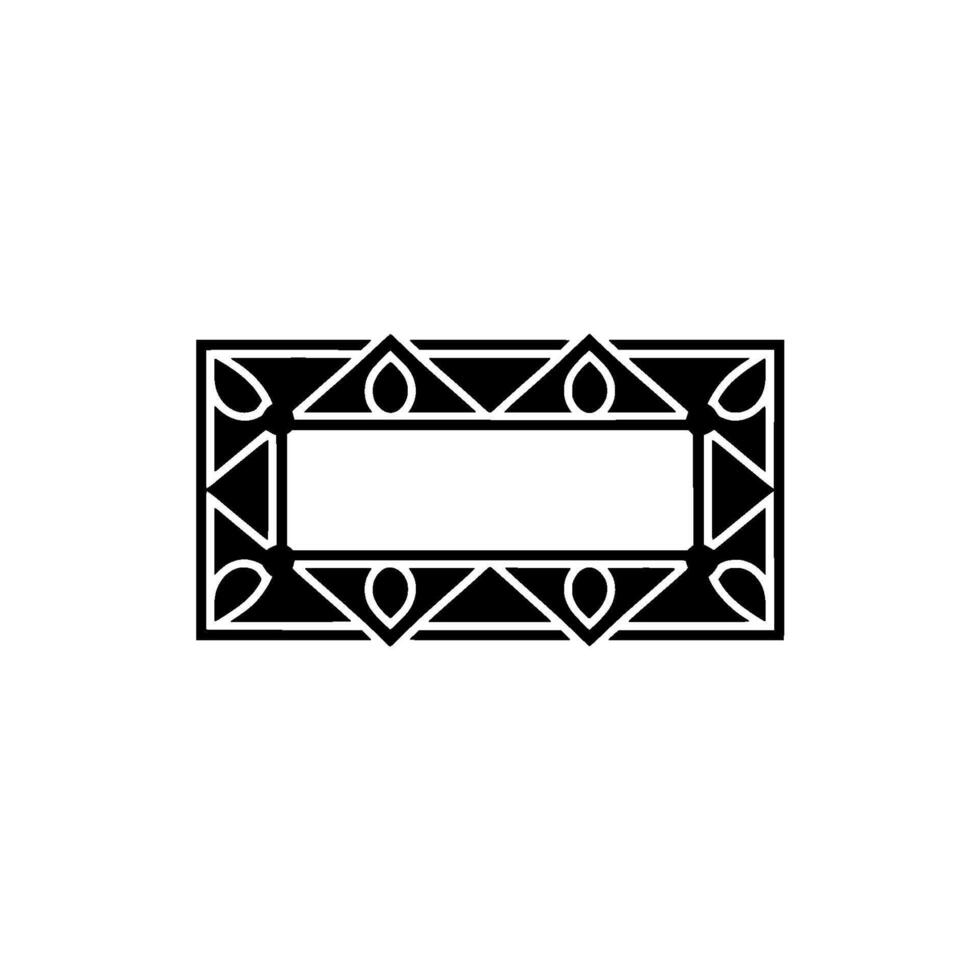Geometric Art Deco Frame On Gradient Background, Minimalist vector