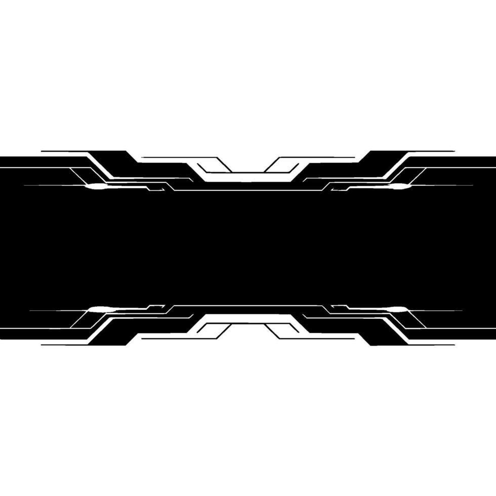 Futuristic Interface Background Black Panel With Tech Lines Glow vector