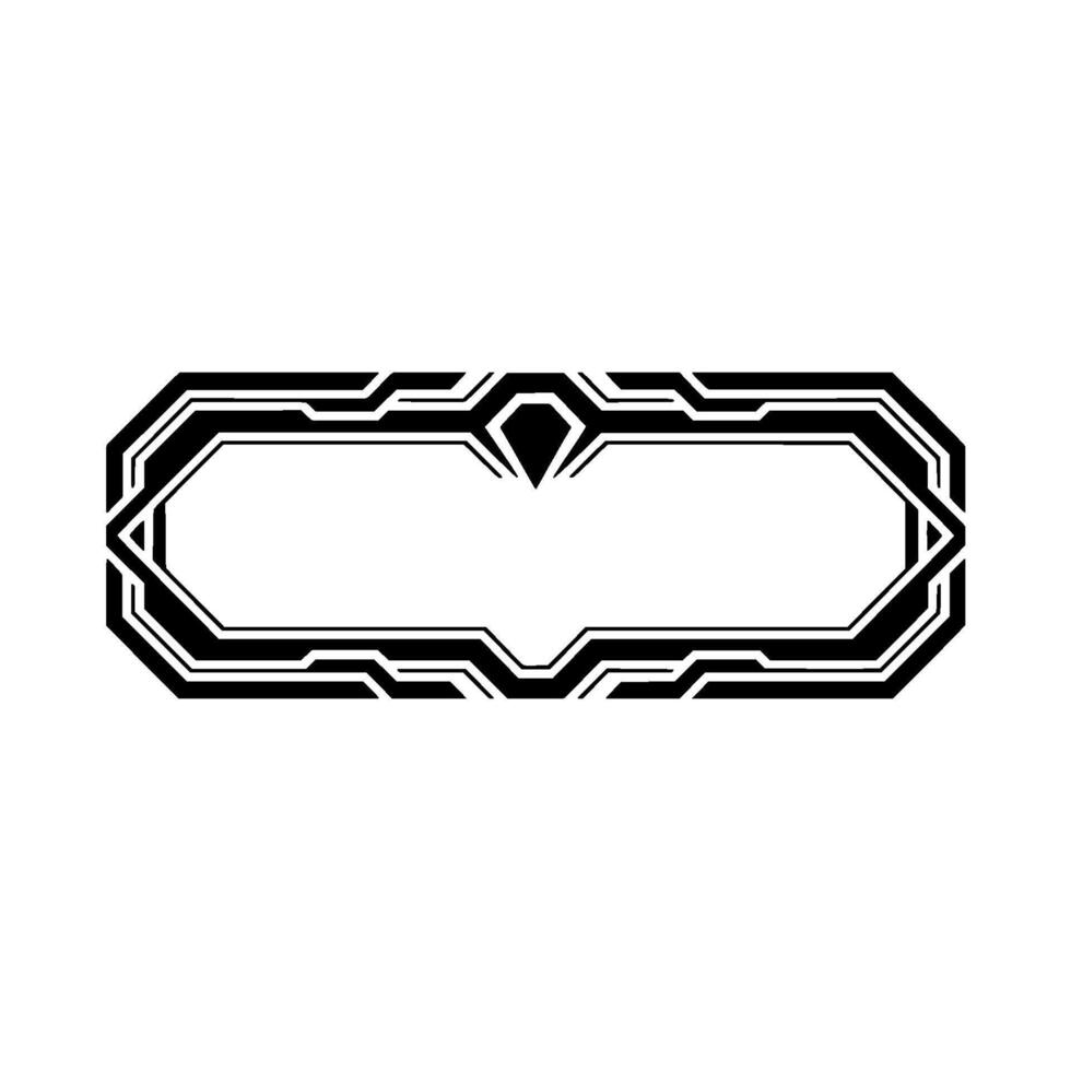 Futuristic Tech Frame, Geometric Border, Minimalist Style vector