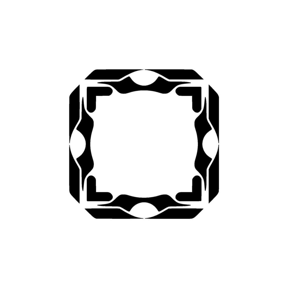 Elegant Geometric Frame, Black White, Minimalist vector