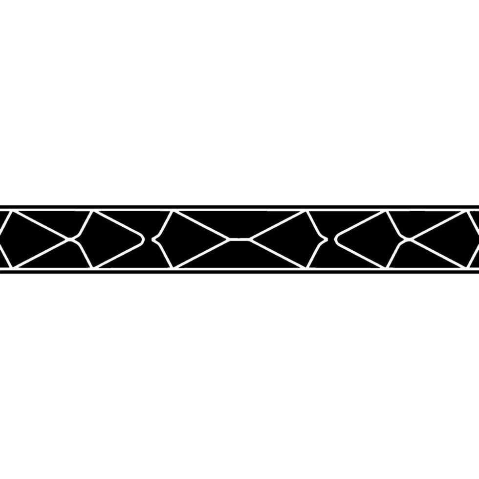Geometric Black And White Border, Modern Minimalism, Repeating Pattern vector