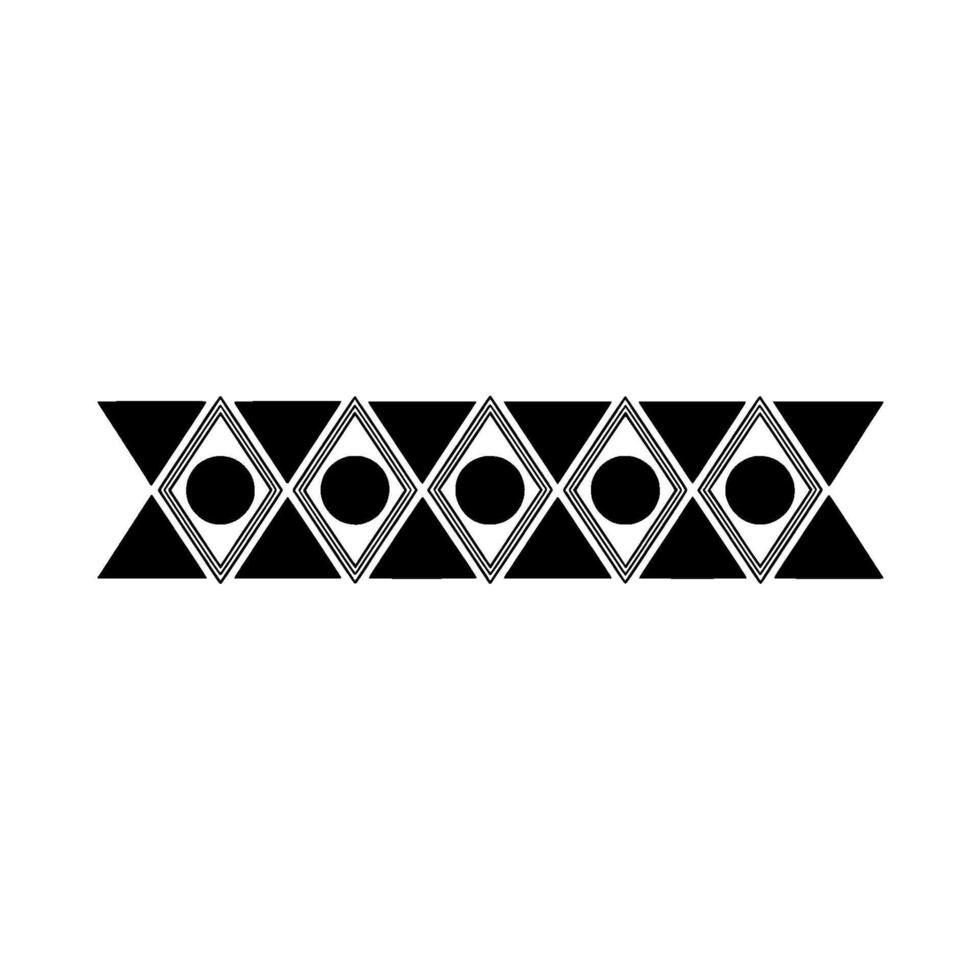 Geometric Black And White Border On A Neutral Background vector