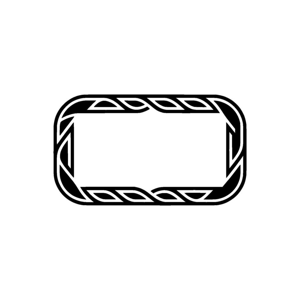 Elegant Black White Border Frame, Decorative vector