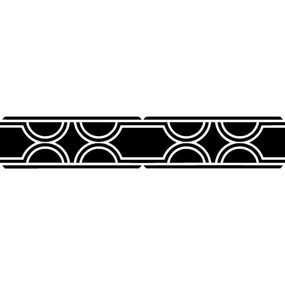 Geometric Border Pattern, Black White, Decorative Element vector