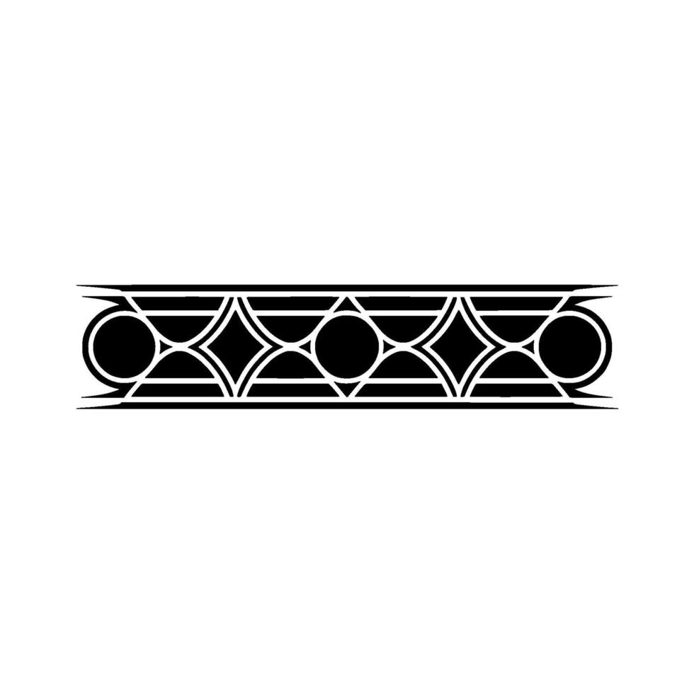 Geometric Black Ornament On Gray Background vector