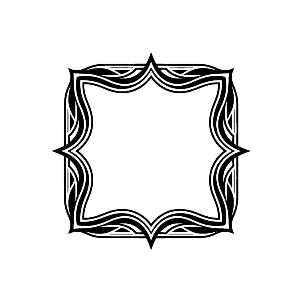 Elegant Art Deco Frame, Black On White, Ornamental vector