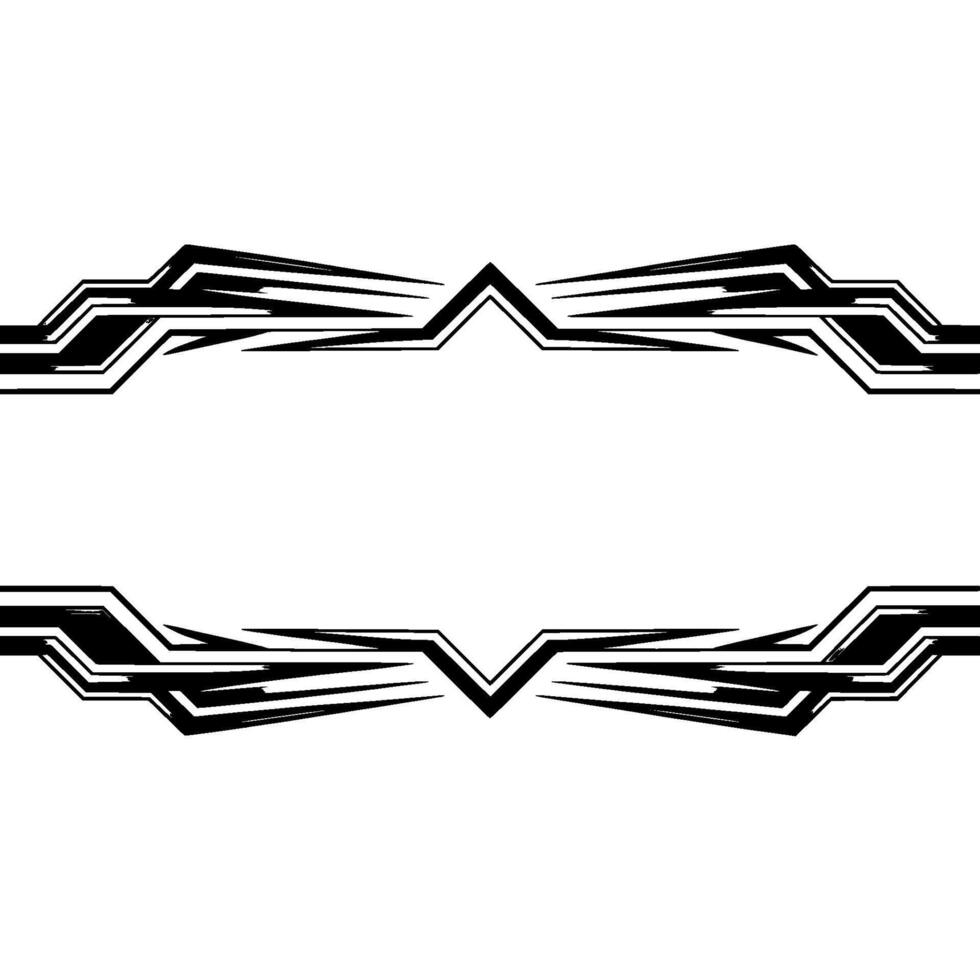 Abstract Geometric Frame Border In Black And White, For vector
