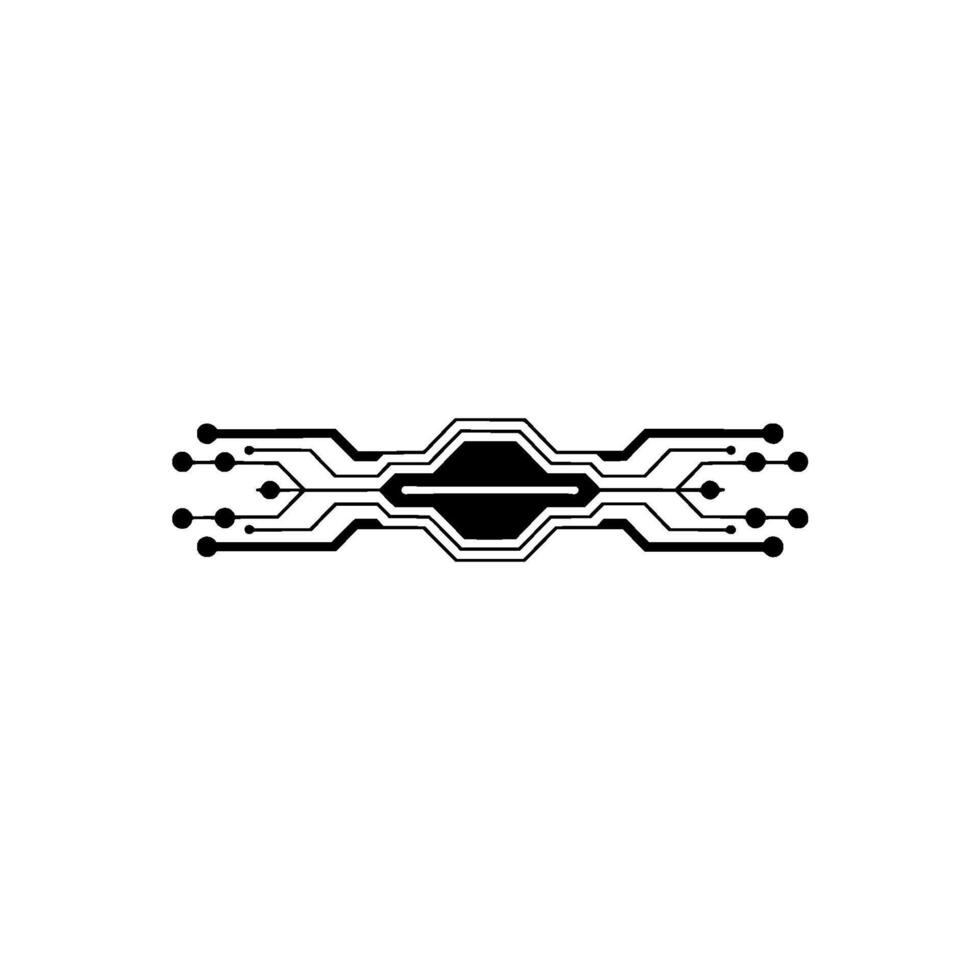 Minimalist Tech Circuit Board On White Backdrop vector