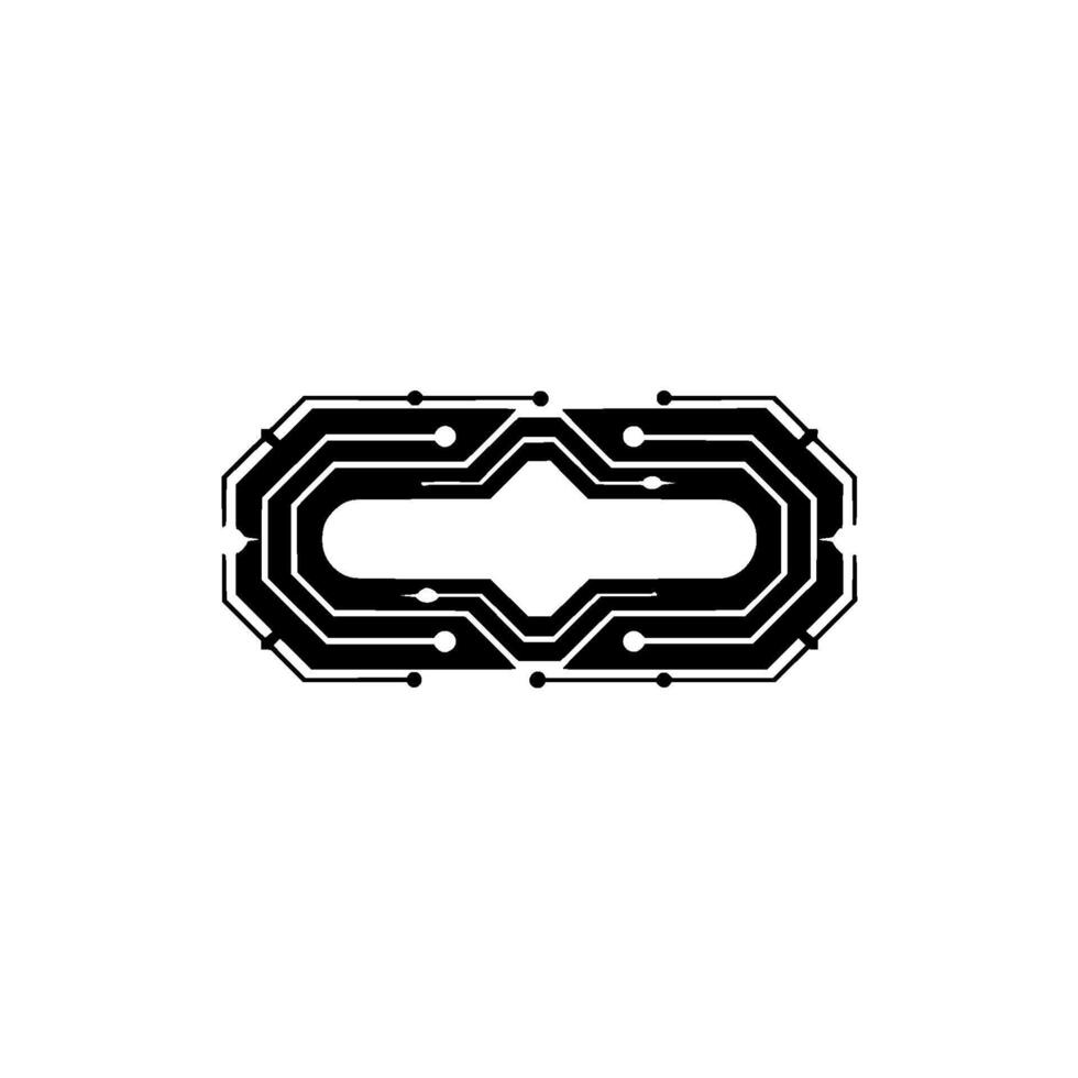 Futuristic Circuit Board, Minimalist Tech, Digital vector