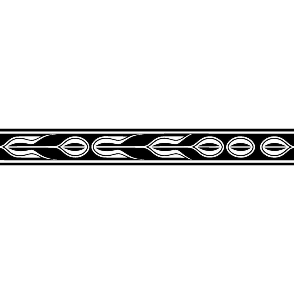 Ornamental Black And White Border On Gradient Background vector
