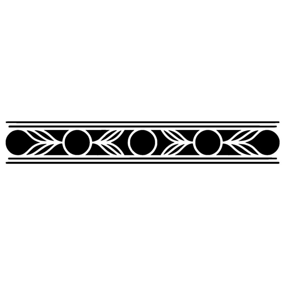 Geometric Black And White Decorative Border, Abstract vector