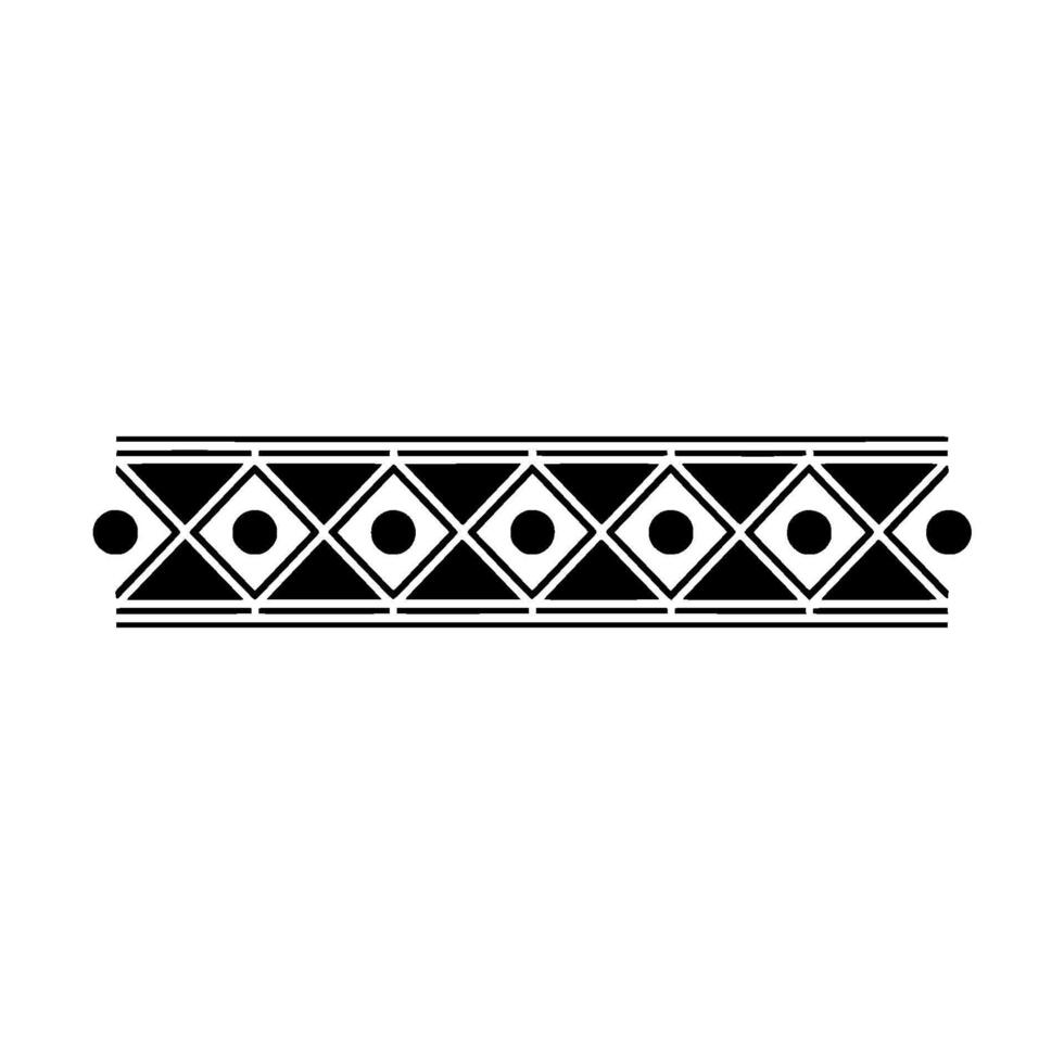 Geometric Black And White Border With Geometric Elements vector