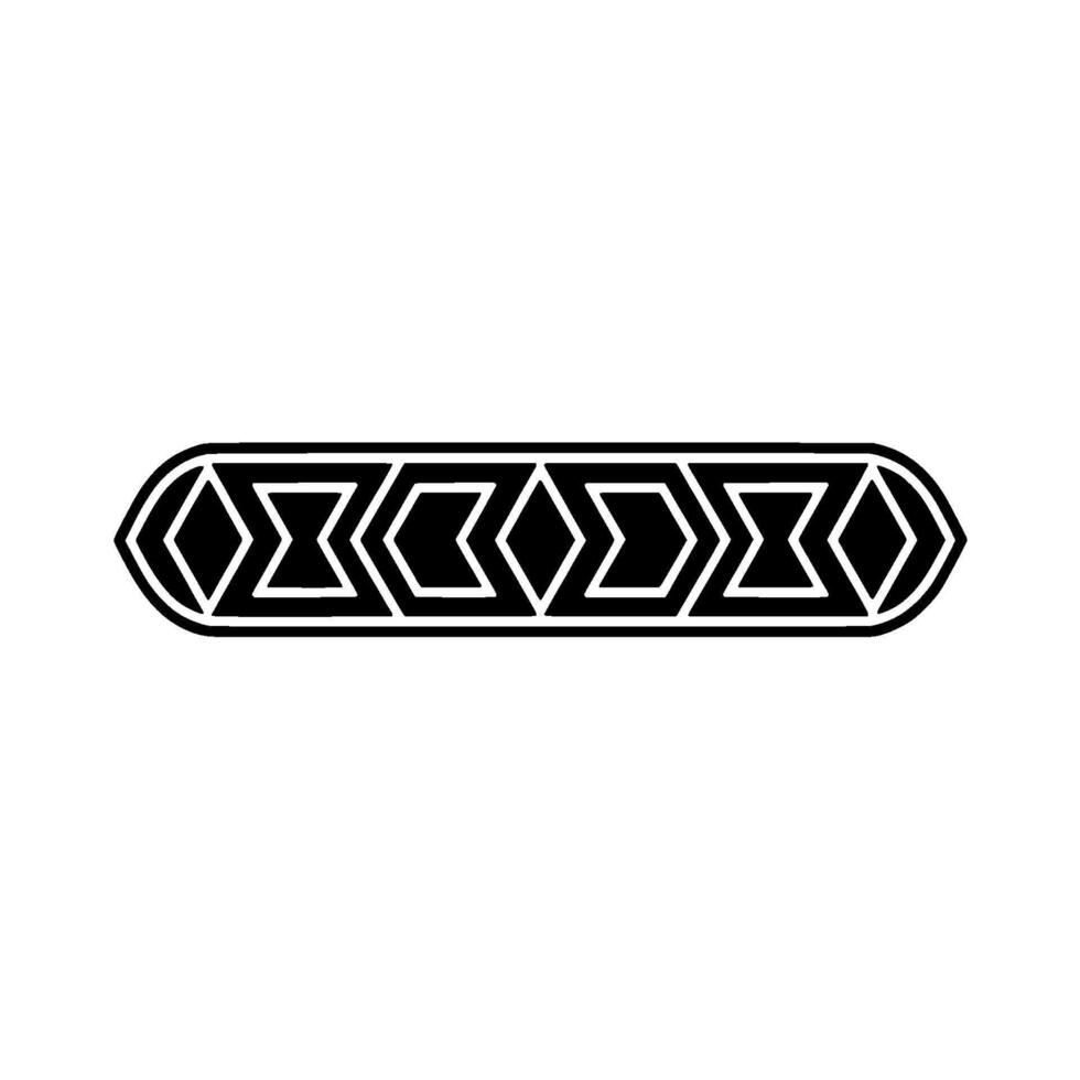 Geometric Border Black And White Abstract Ornament vector