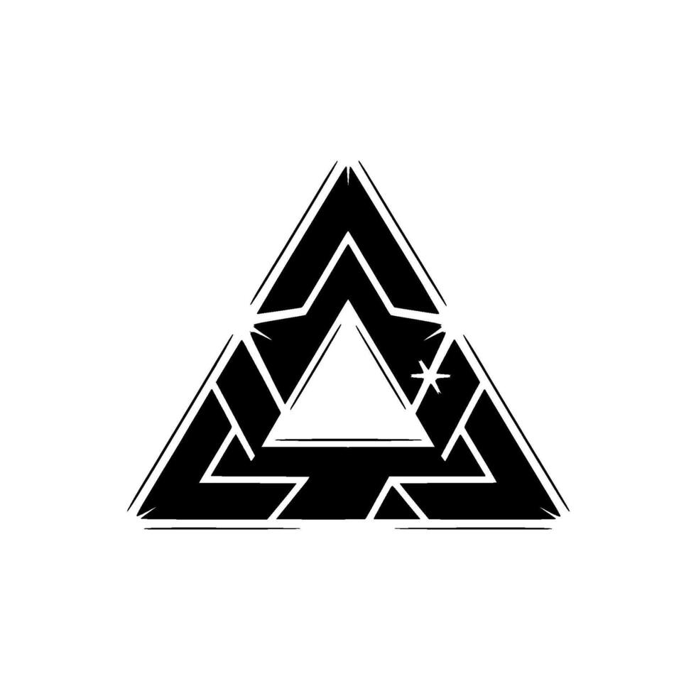 Geometric Triangle With Sparkle Effects Abstract vector