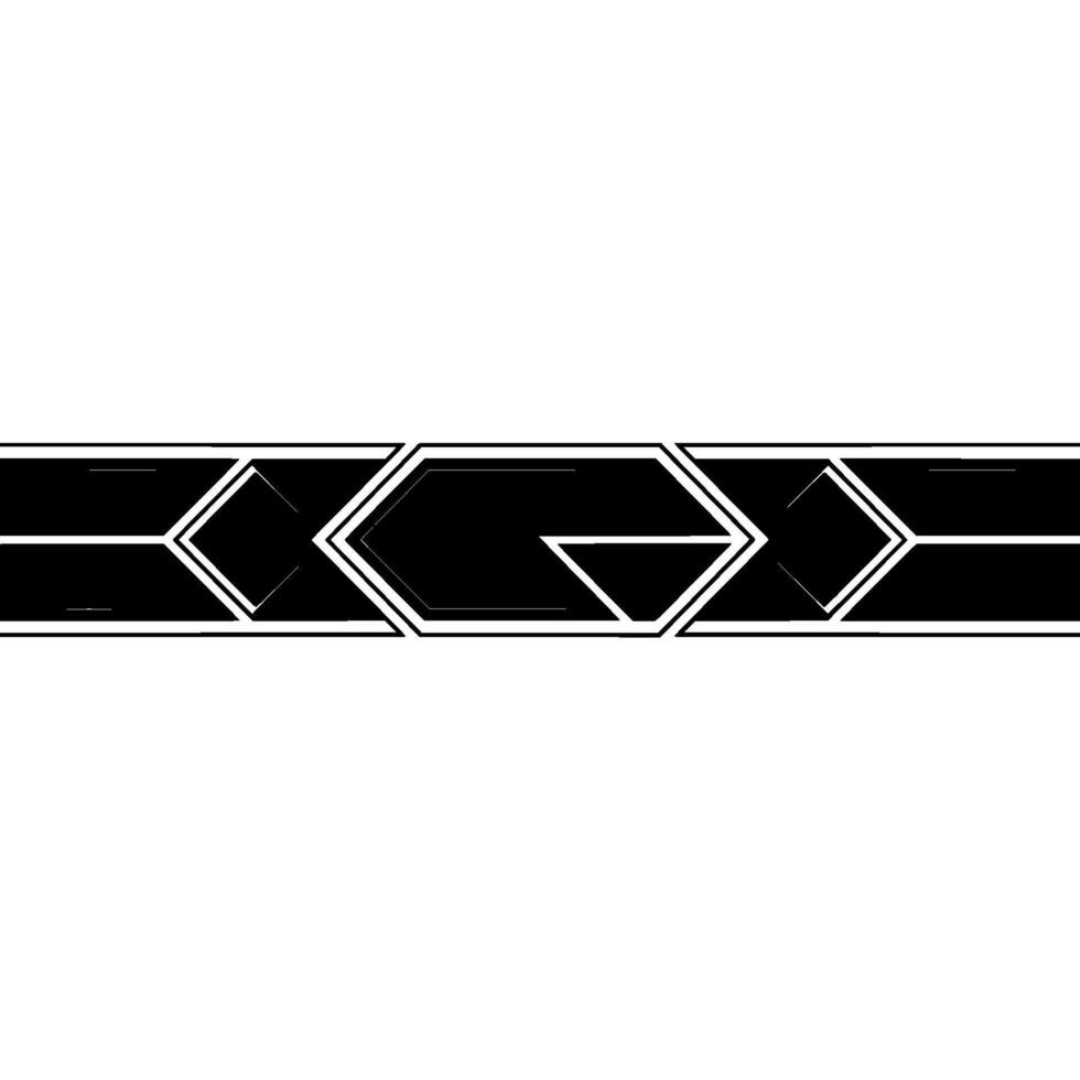 Geometric Abstract Black White Border vector