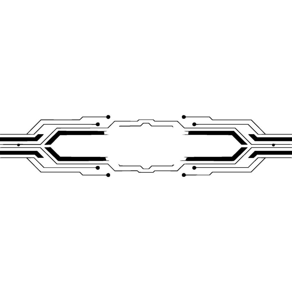 Minimalist Tech Circuit Board Abstract, Clean, White Background vector