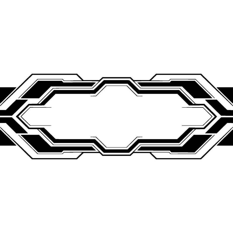 Futuristic Geometric Frame Tech Element On White vector
