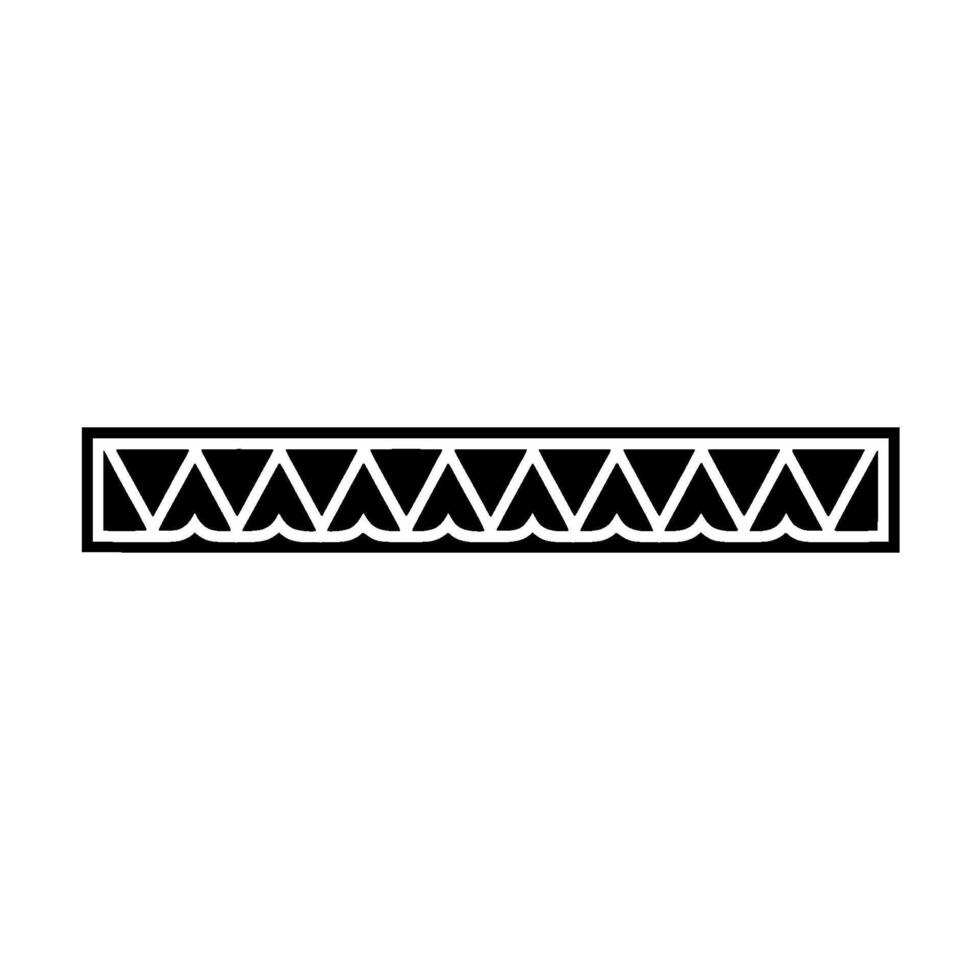 Geometric Border Element Black White vector