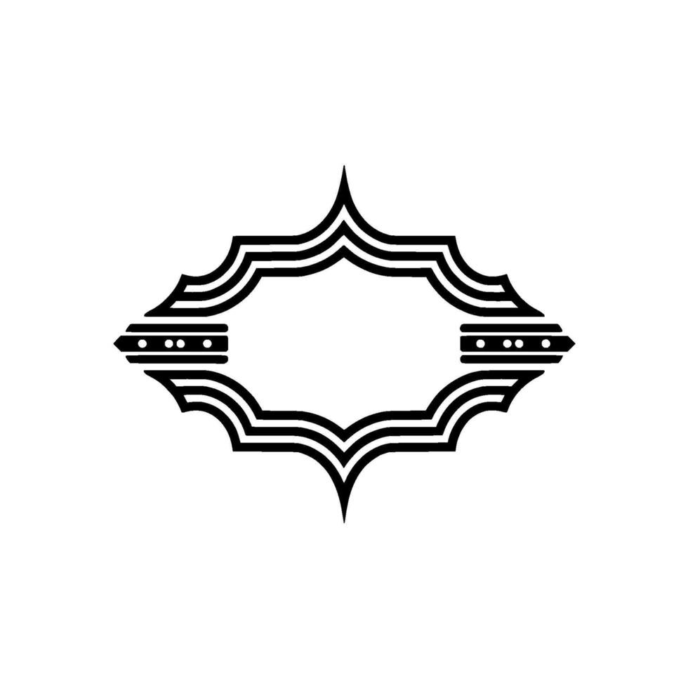 Minimalist Ornamental Frame In Black And White vector