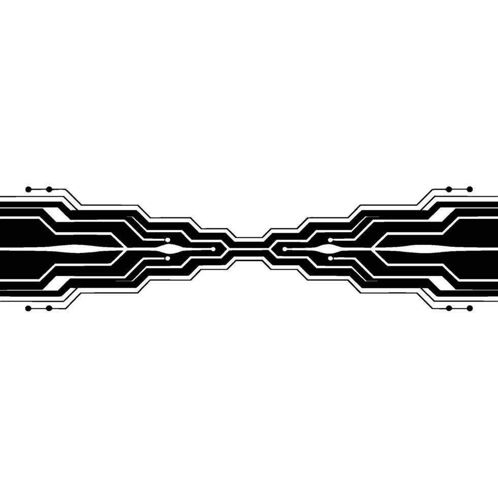Abstract Tech Circuit Board Minimalist On White vector