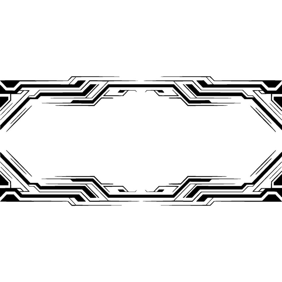 Futuristic Tech Frame, Geometric, Minimalist Background vector