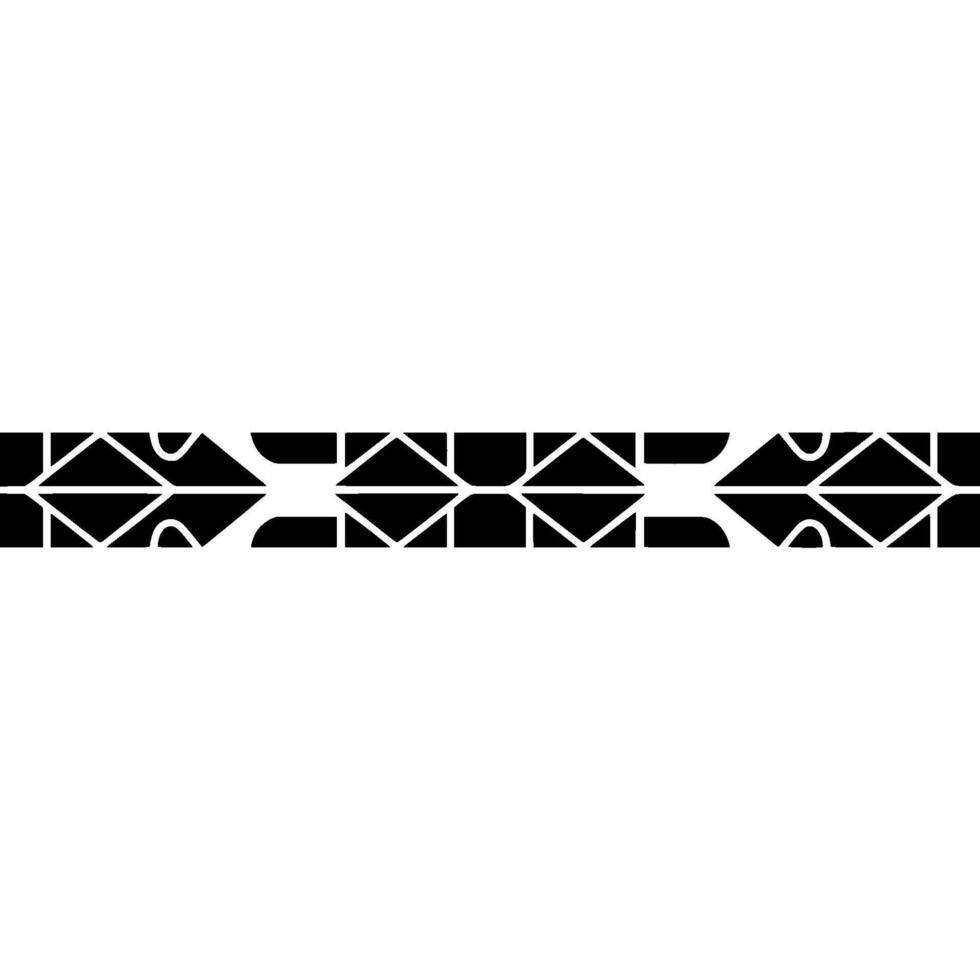 Geometric Pattern Border, Minimalist, Black On White vector