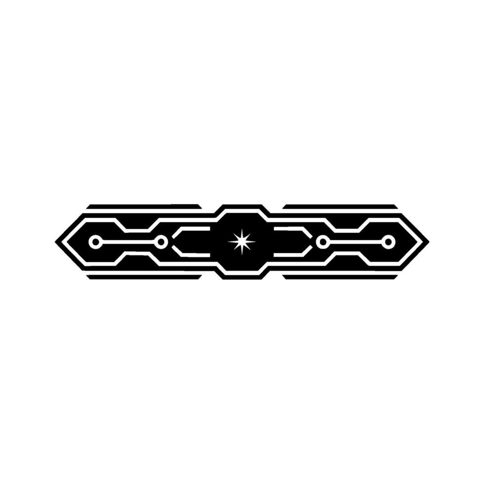 Geometric Circuit Board With Starburst Element vector