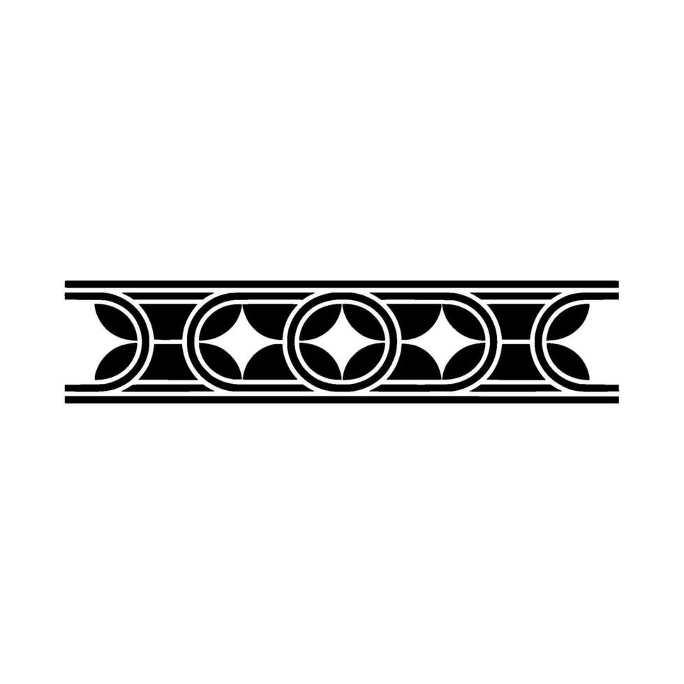 Abstract Geometric Border Element Black White, Minimalist vector
