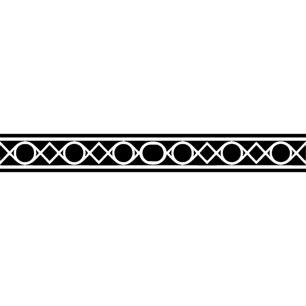 Minimalist Geometric Border, Black White vector