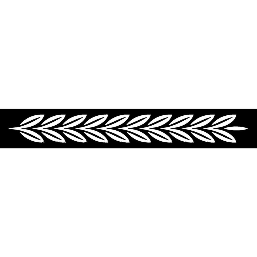 Silver Laurel Wreath Border On Black, Modern, Elegant vector
