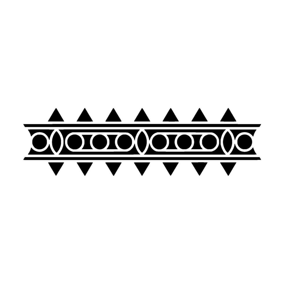 Minimalist Geometric Border, Black White Decorative Element vector