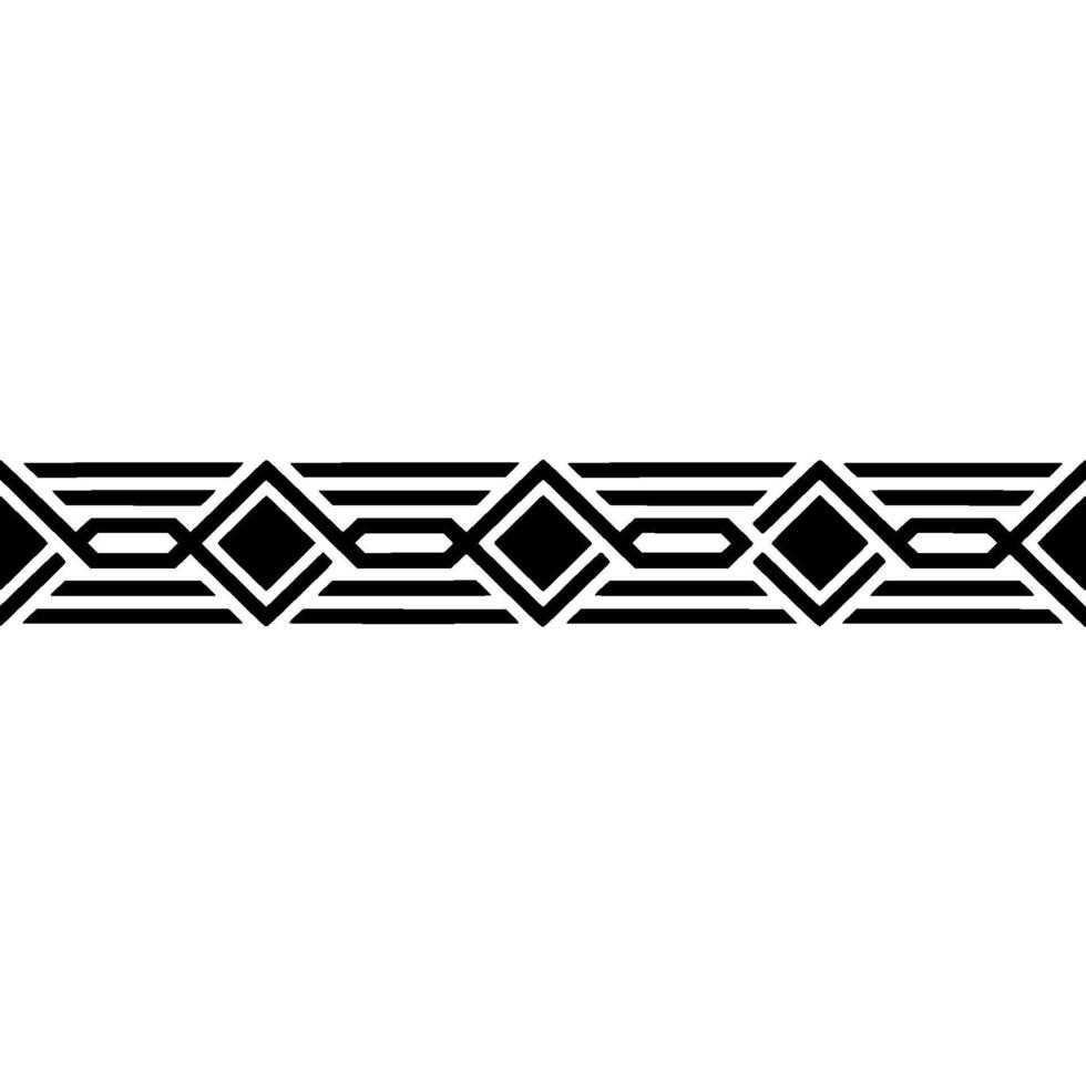 Minimalist Geometric Border, Black White Pattern For Decoration vector