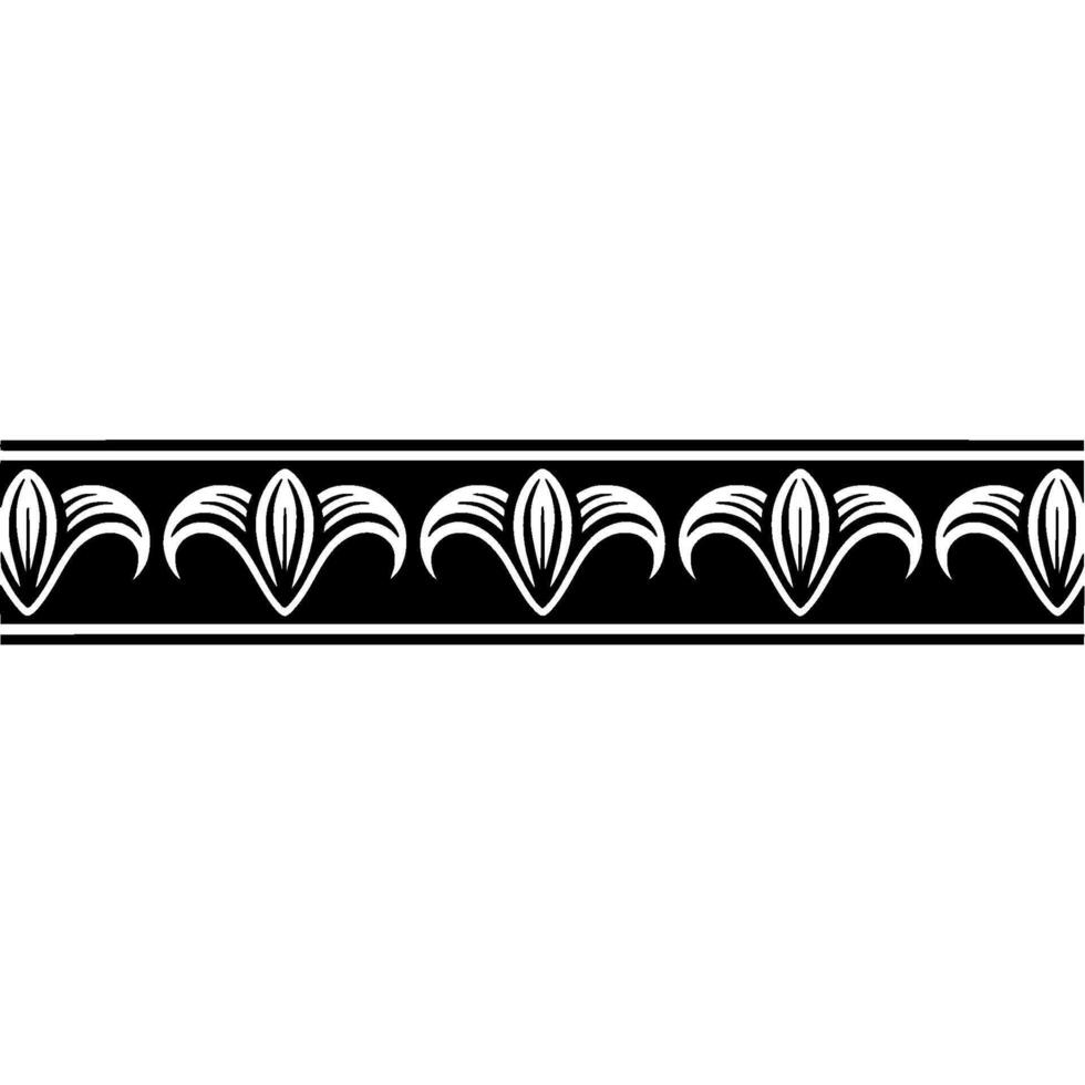 Black And White Decorative Border, Elegant Ornament, Patterned Background vector