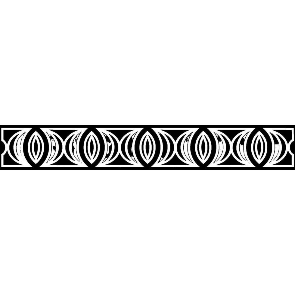 Geometric Border In Black, White, And Gray, Repeating Pattern vector