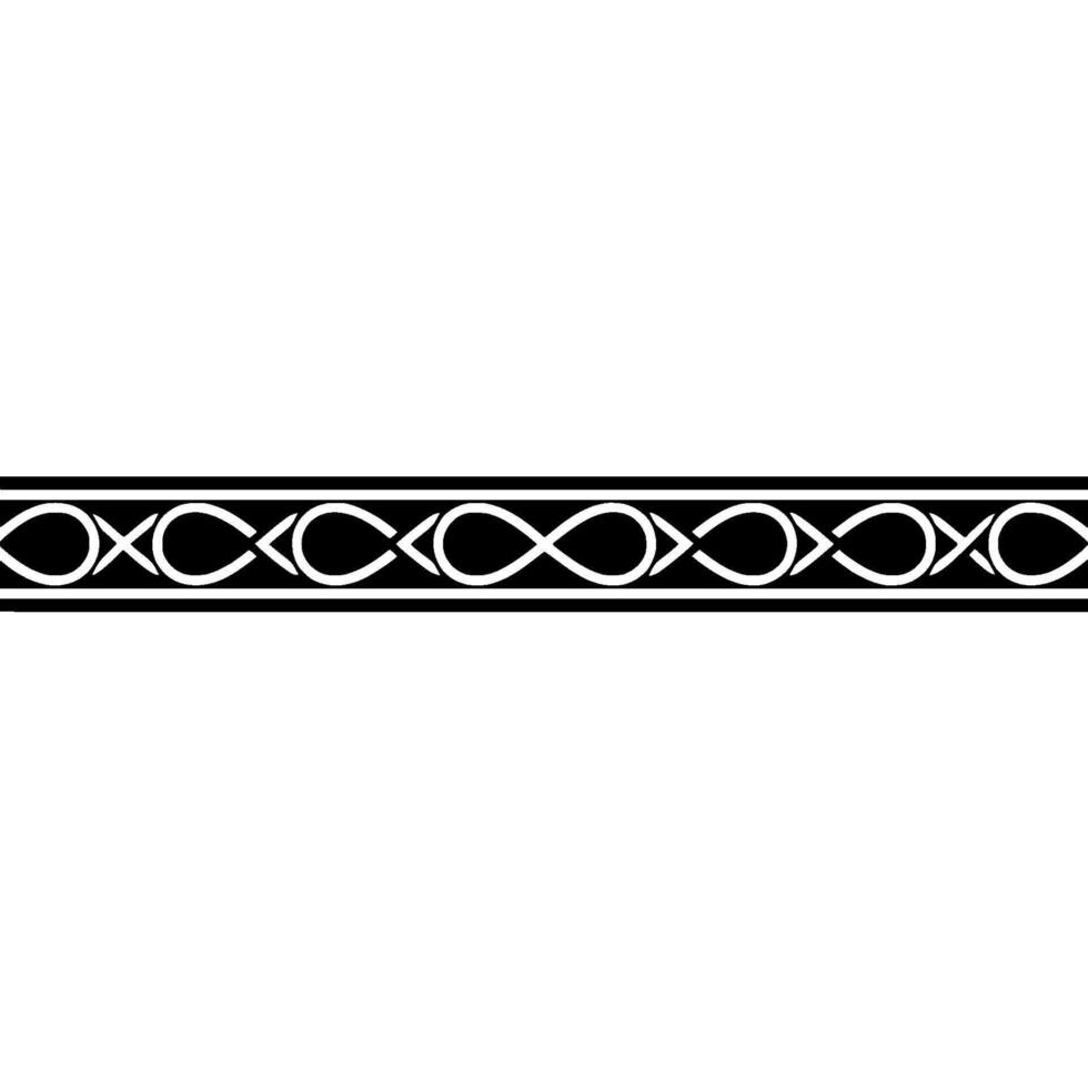 Elegant Black And White Border With Abstract Shapes vector