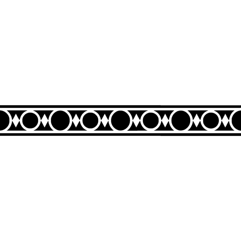 Minimalist Geometric Border In Black White Elegant Element vector