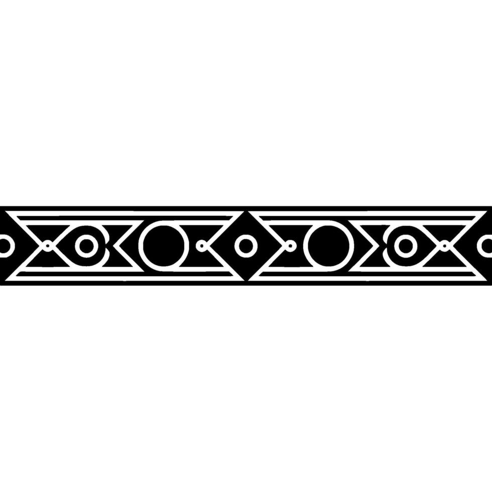 Minimalist Geometric Border, Black And White On White vector