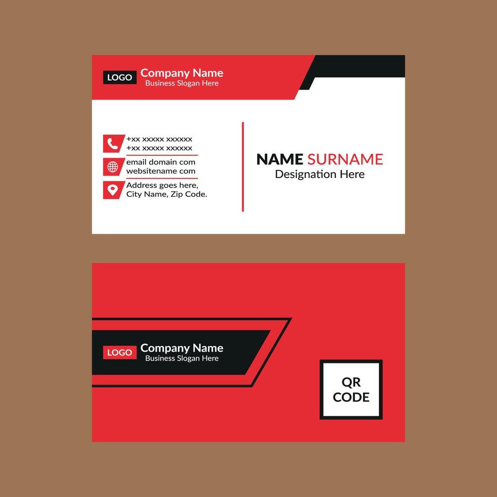 Modern Business Card Layout. Dynamic Template Display for Promotion. vector