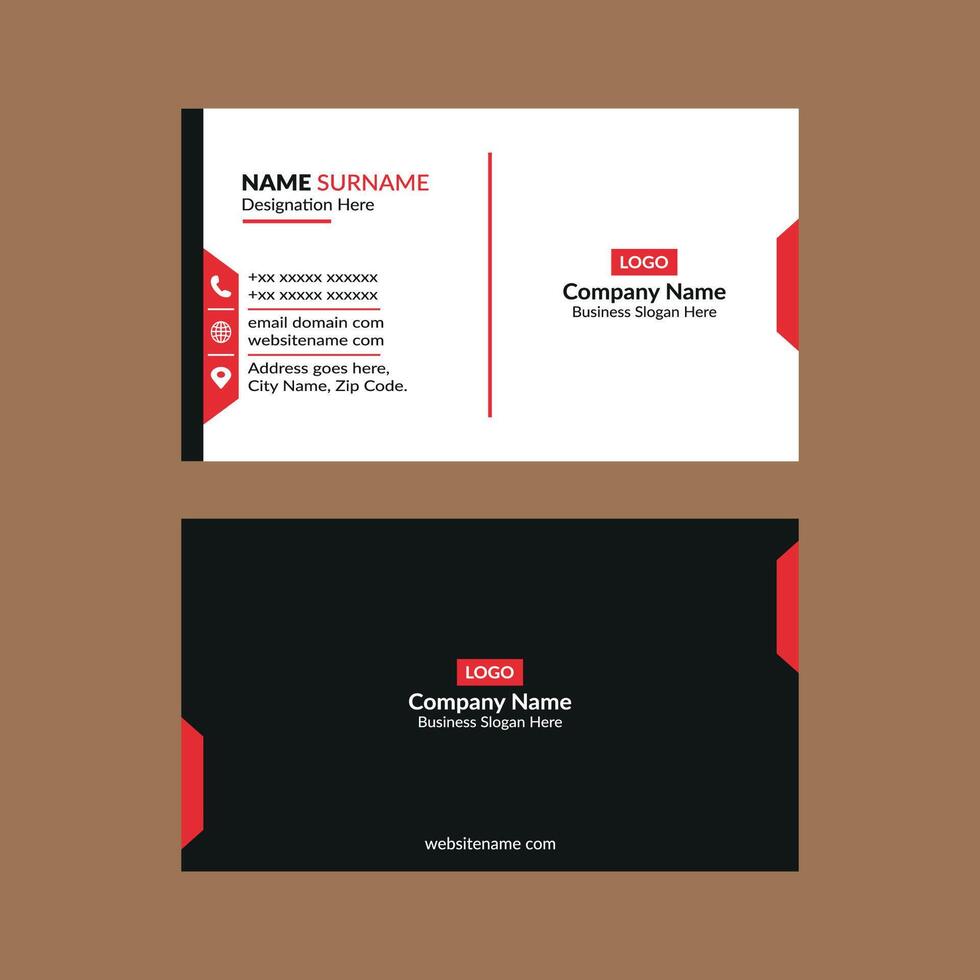 Modern Business Card Layout. Dynamic Layout Display for Promotion. vector