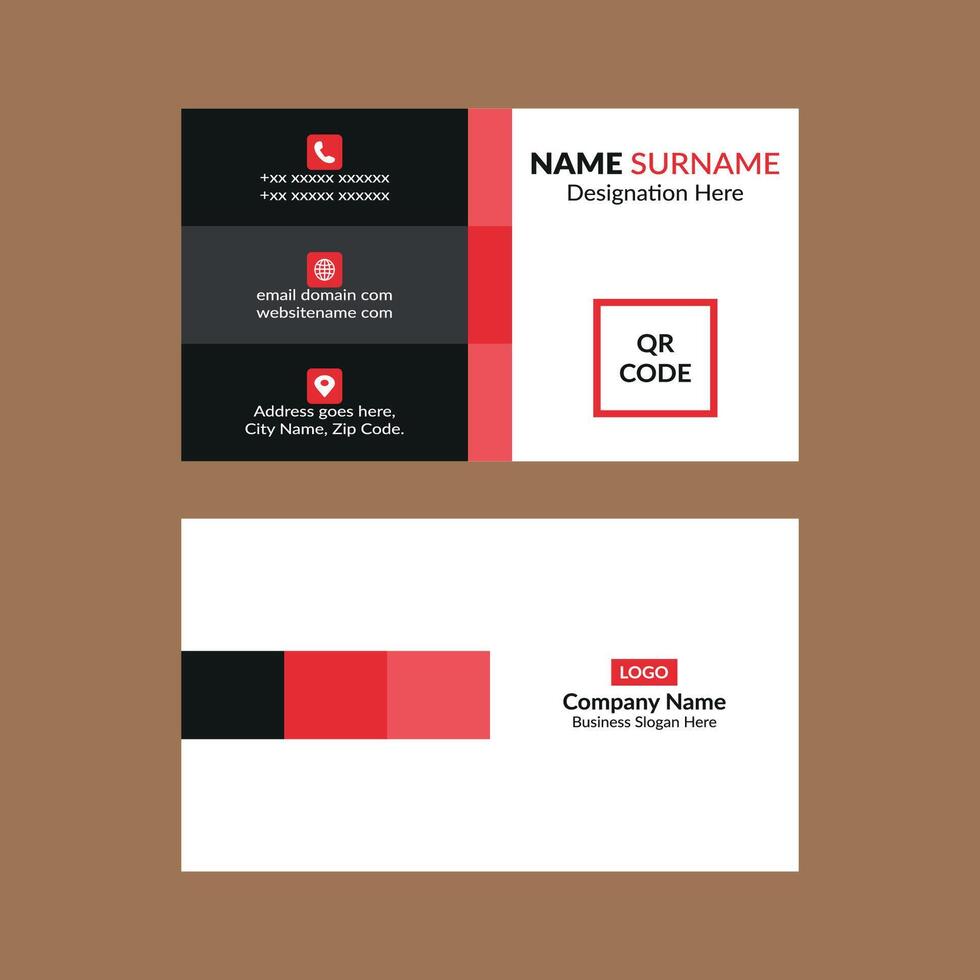 Modern Business Card Layout. Trendy Template Display for Promotion. vector