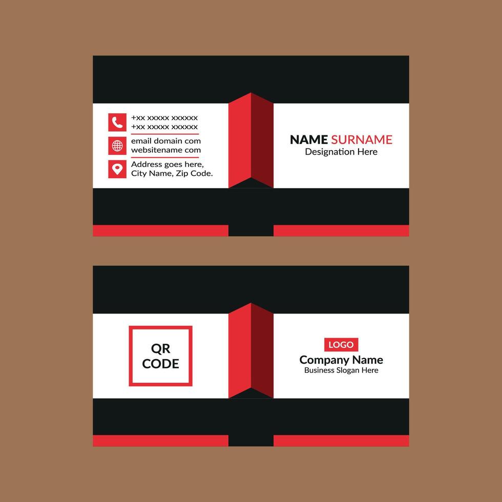 Modern Business Card Layout. Trendy Layout Display for Promotion. vector