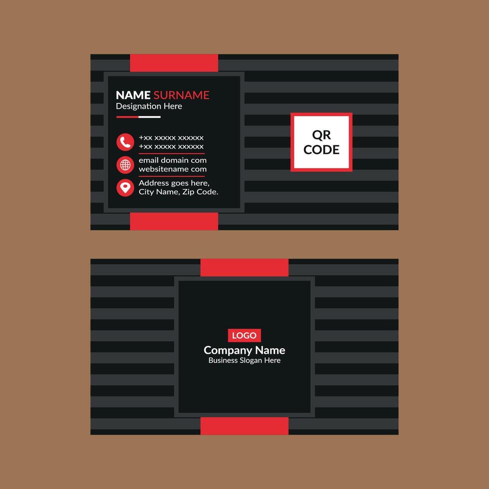Modern Business Card Template. Minimal Template Display for Promotional Campaign. vector