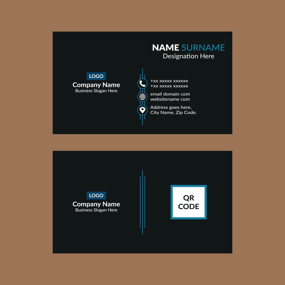Modern Business Card Template. Elegant Layout Display for Promotional Campaign. vector